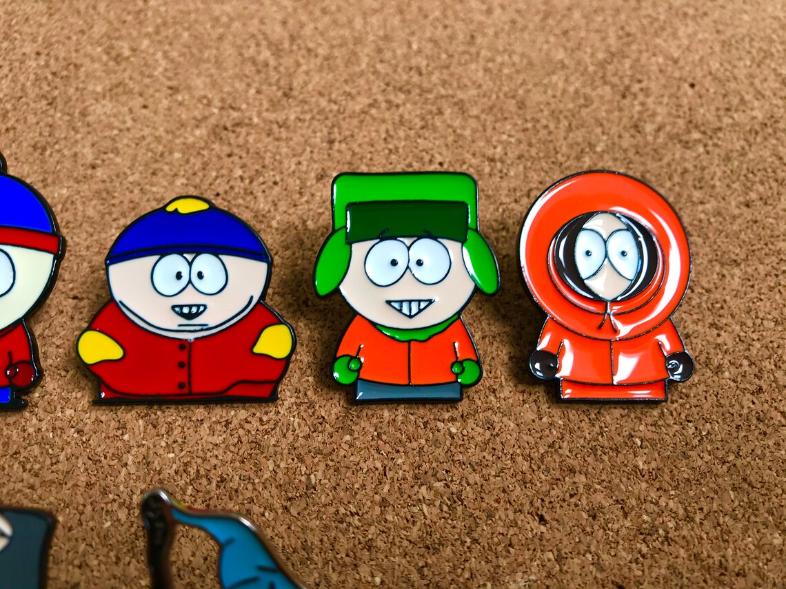 SET OF 7 South Park 1.25 Enamel Pins Brand New Etsy