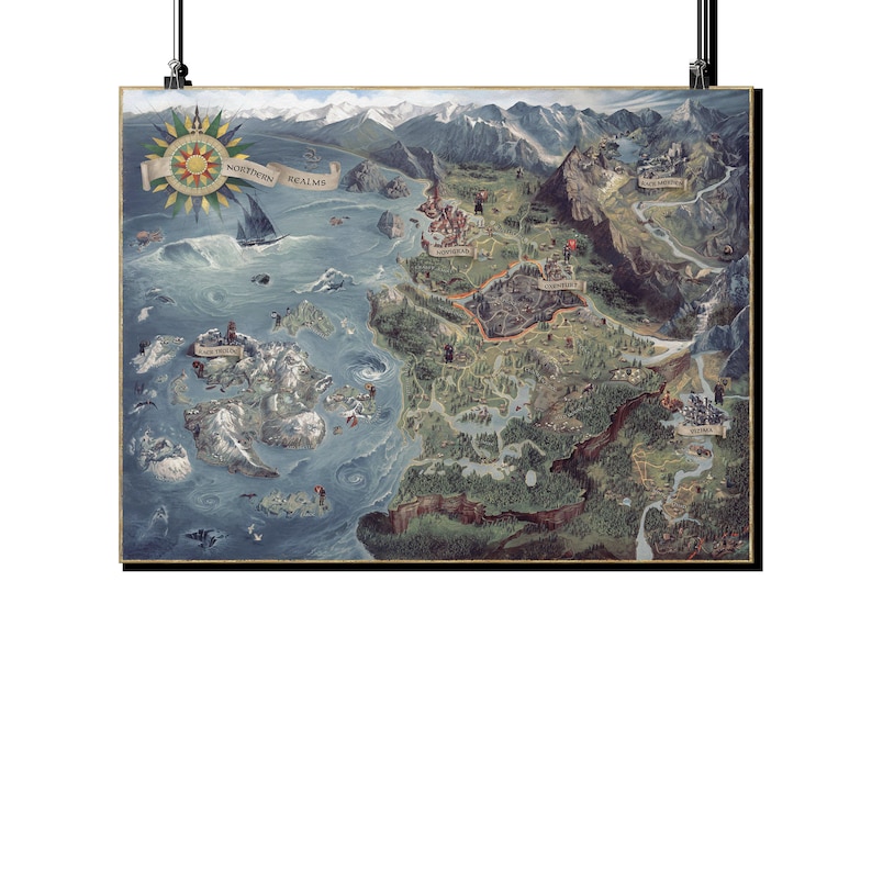 The Witcher Map Poster