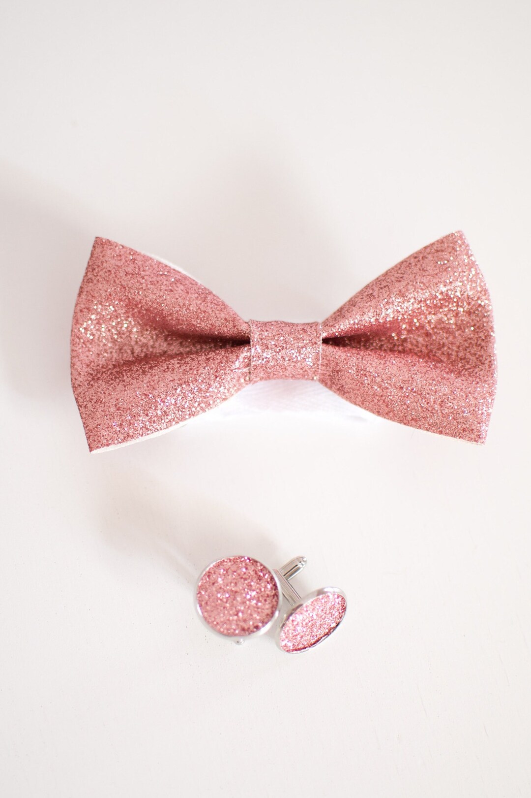 sparkly pink bow tie