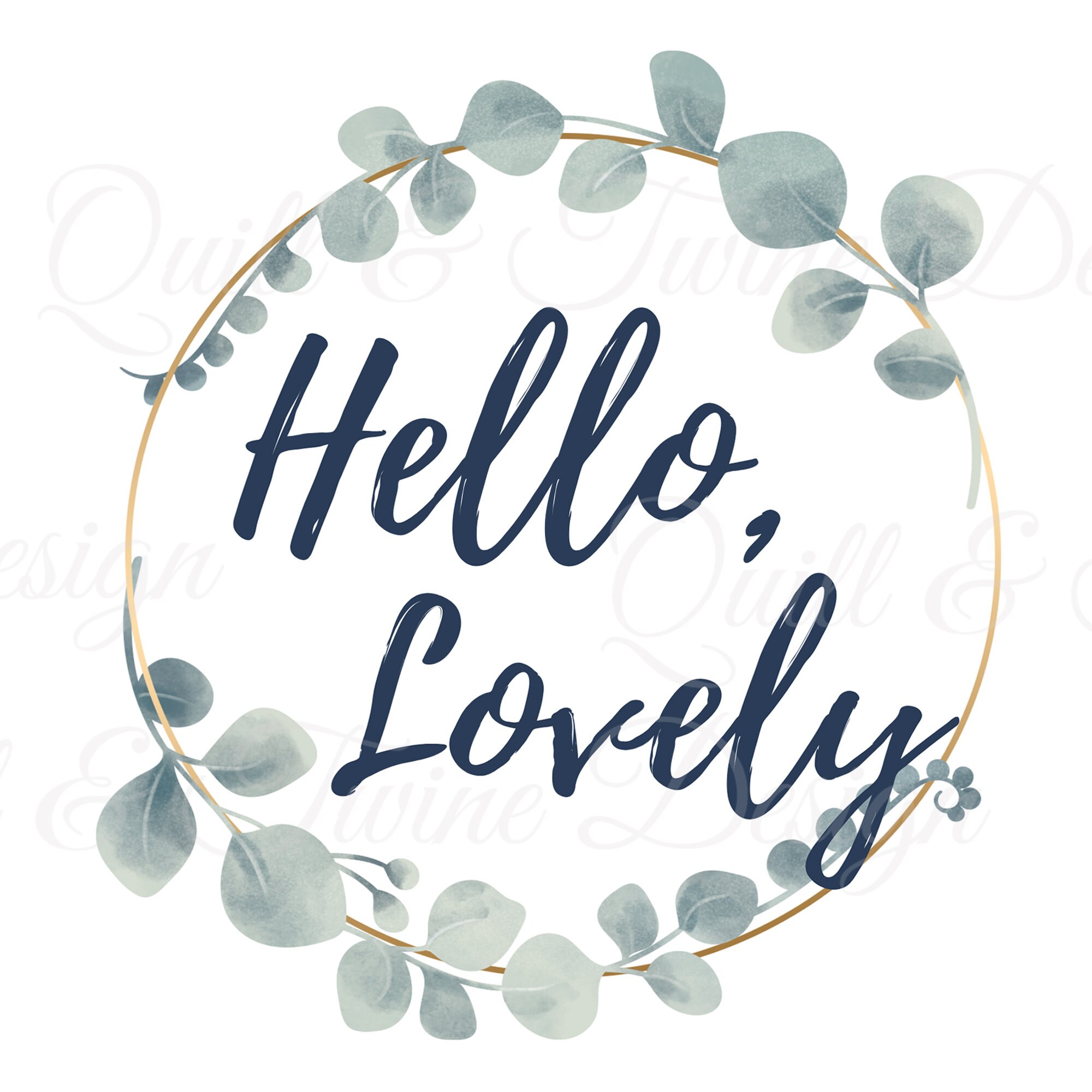 Hello Lovely Print Wall Decor Instant Download PDF/JPEG Etsy