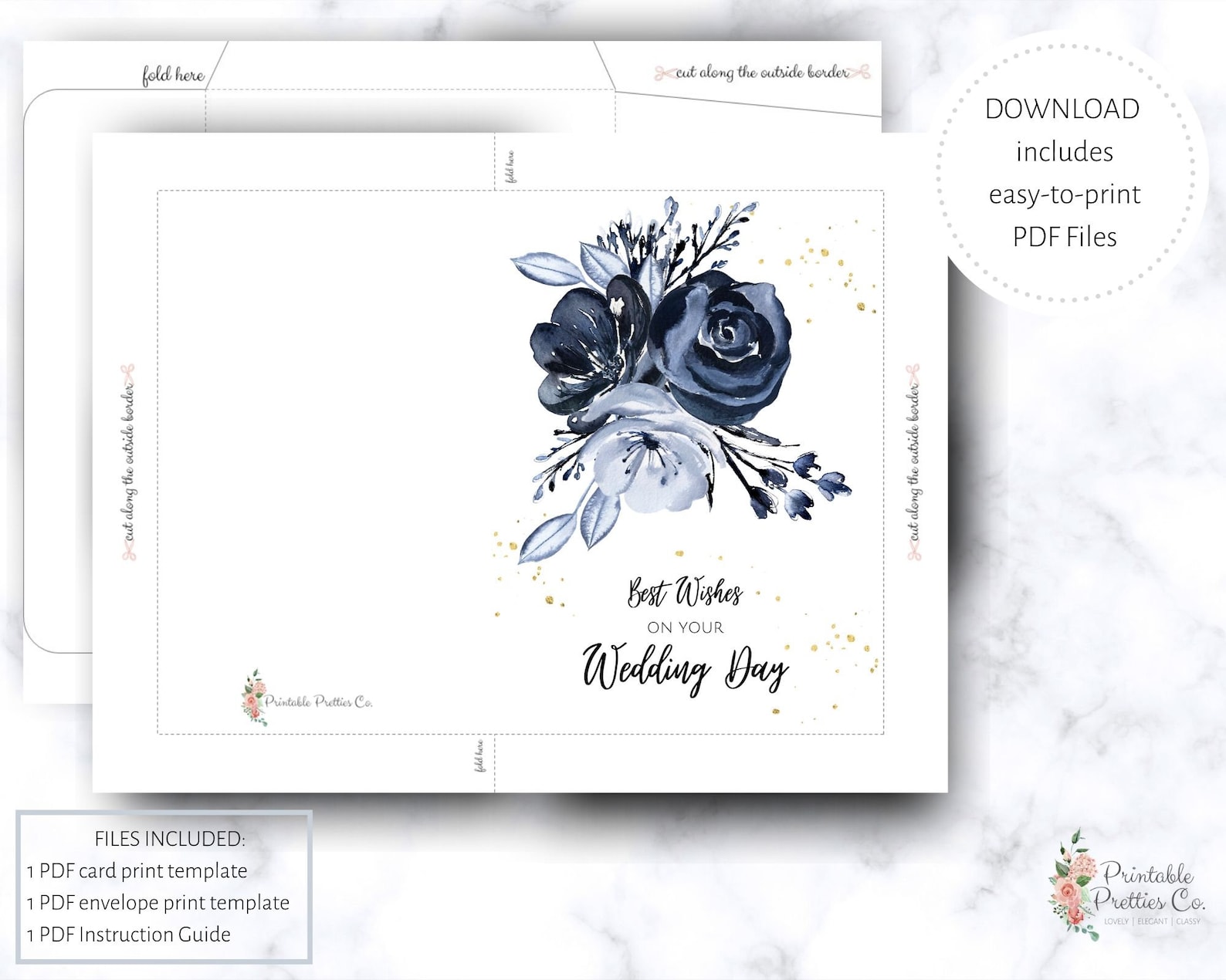 Printable Congratulations Wedding Card / Wedding Day | Etsy