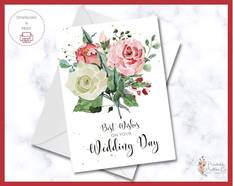 Printable Congratulations Wedding Card / Best Wishes for ...