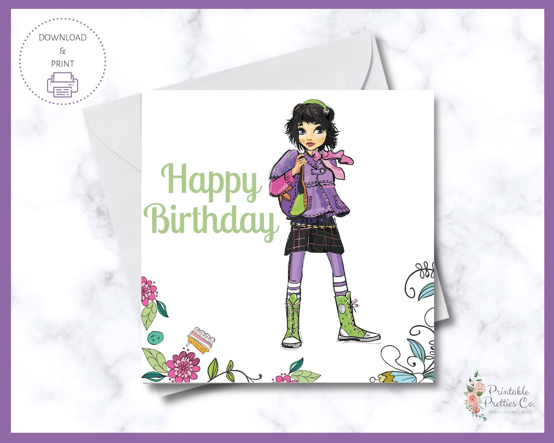 Printable Birthday Cards For Teen Girls