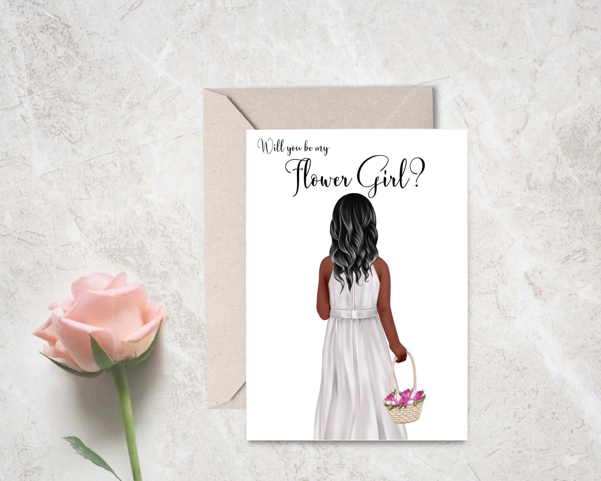 Ask Flower Girl Printable / Flower Girl Proposal Card Etsy