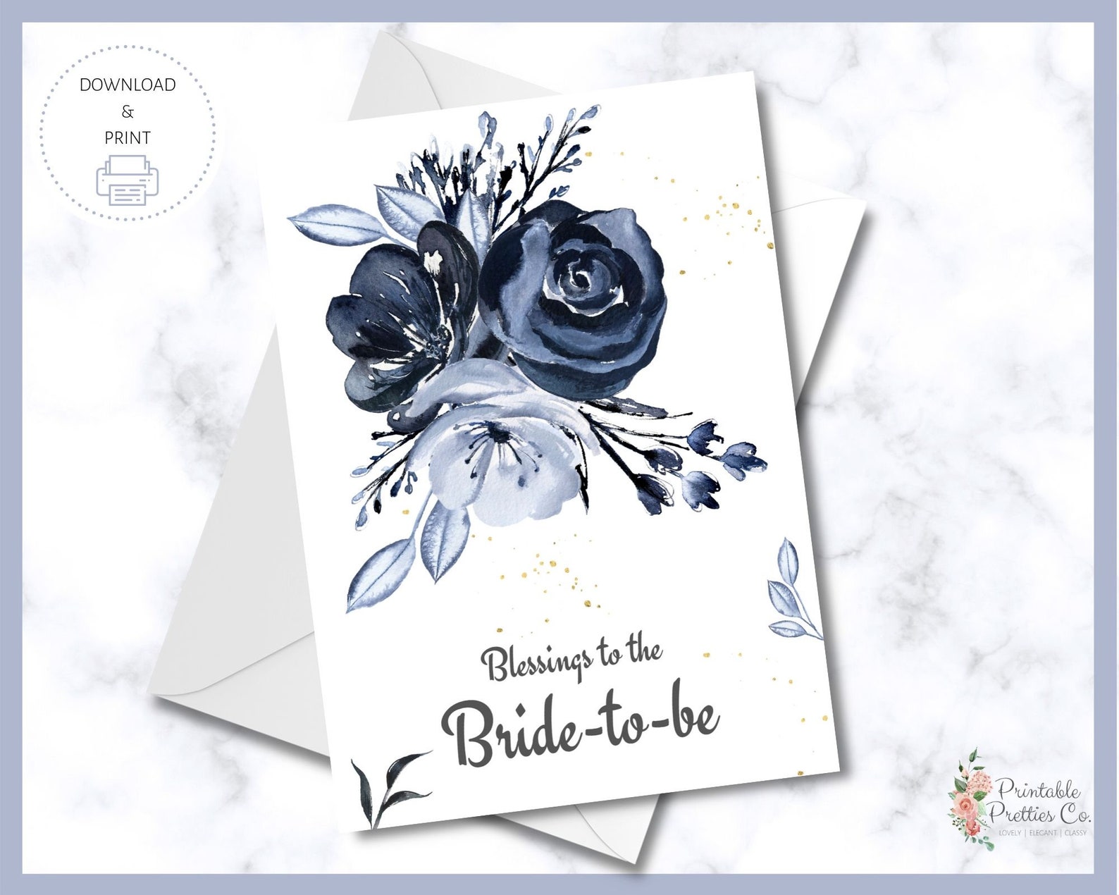 Printable Bridal Shower Card / Bridal Shower Congratulations - Etsy