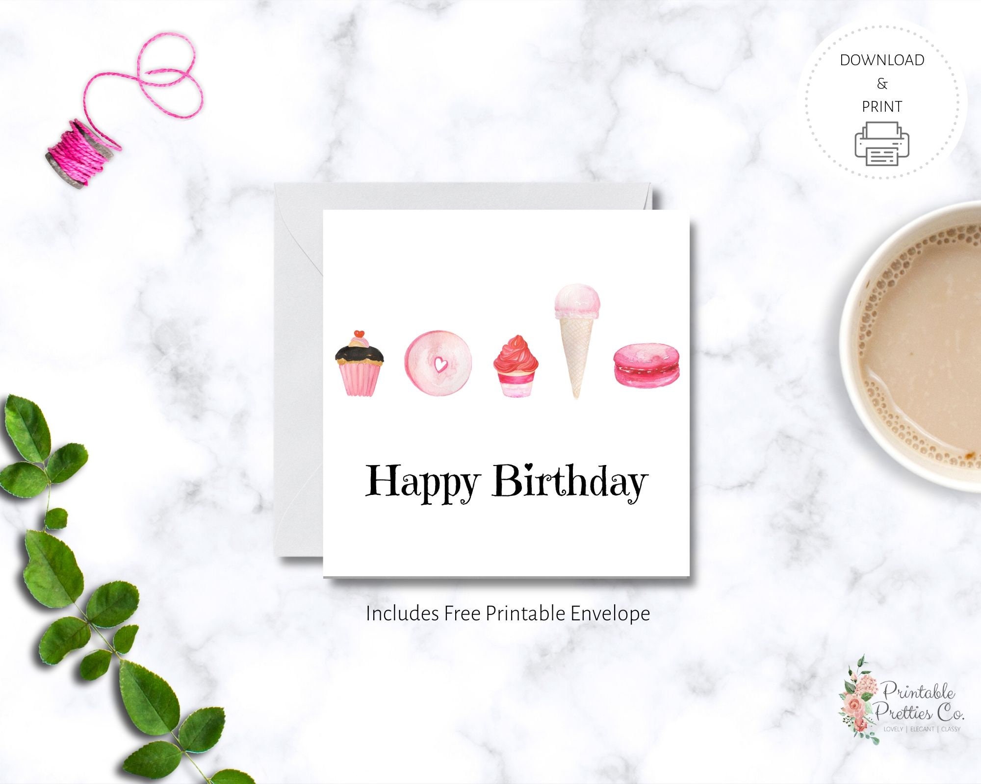 printable birthday card birthday greetings download with etsy