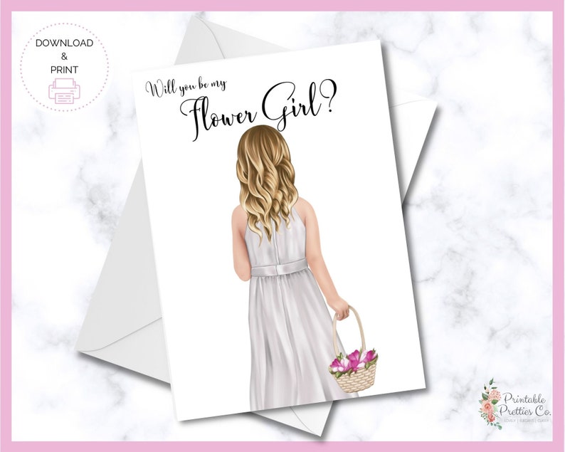 Flower Girl Proposal Coloring Page Coloring Pages