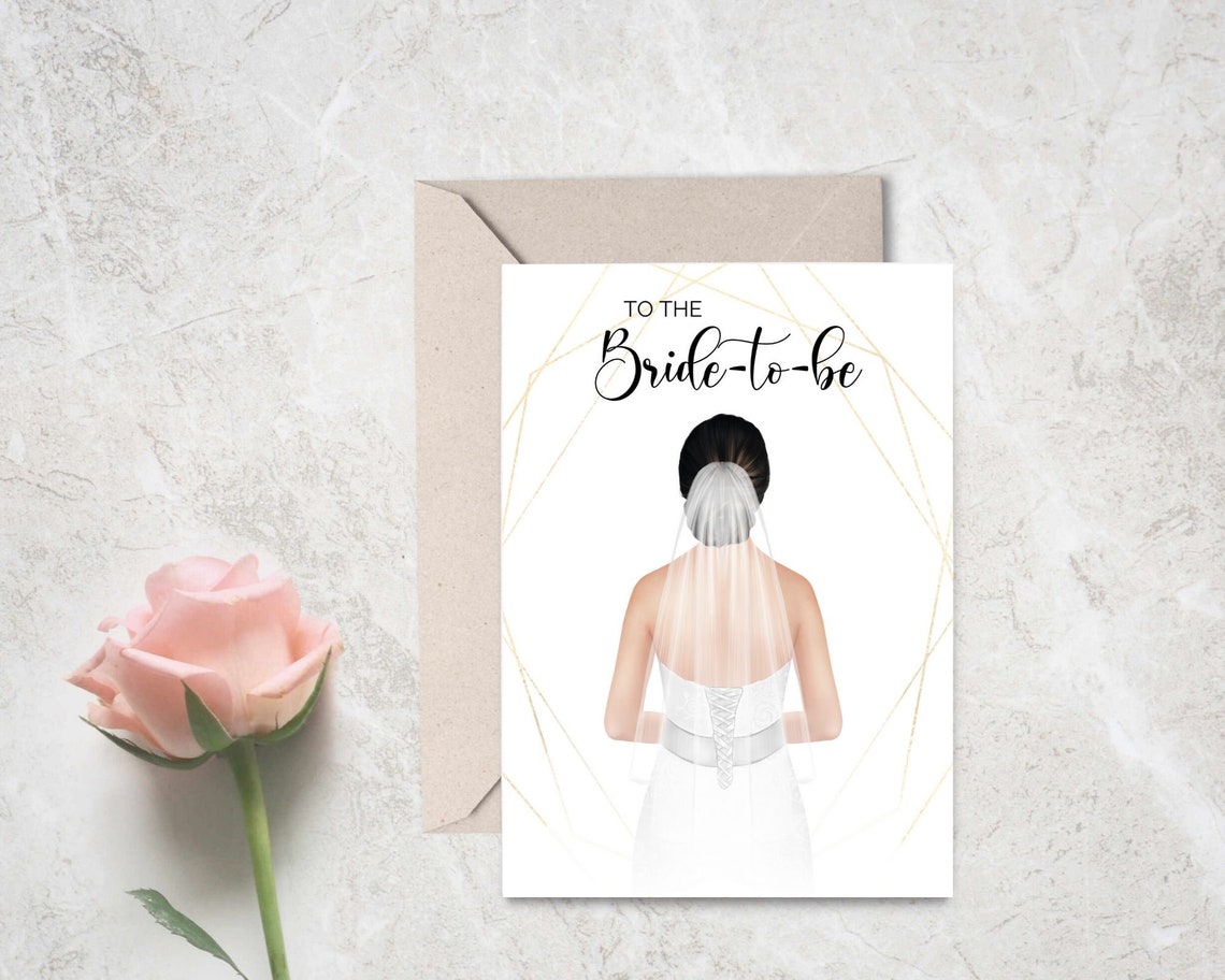 Bridal Shower Congratulations Card Printable Download Etsy