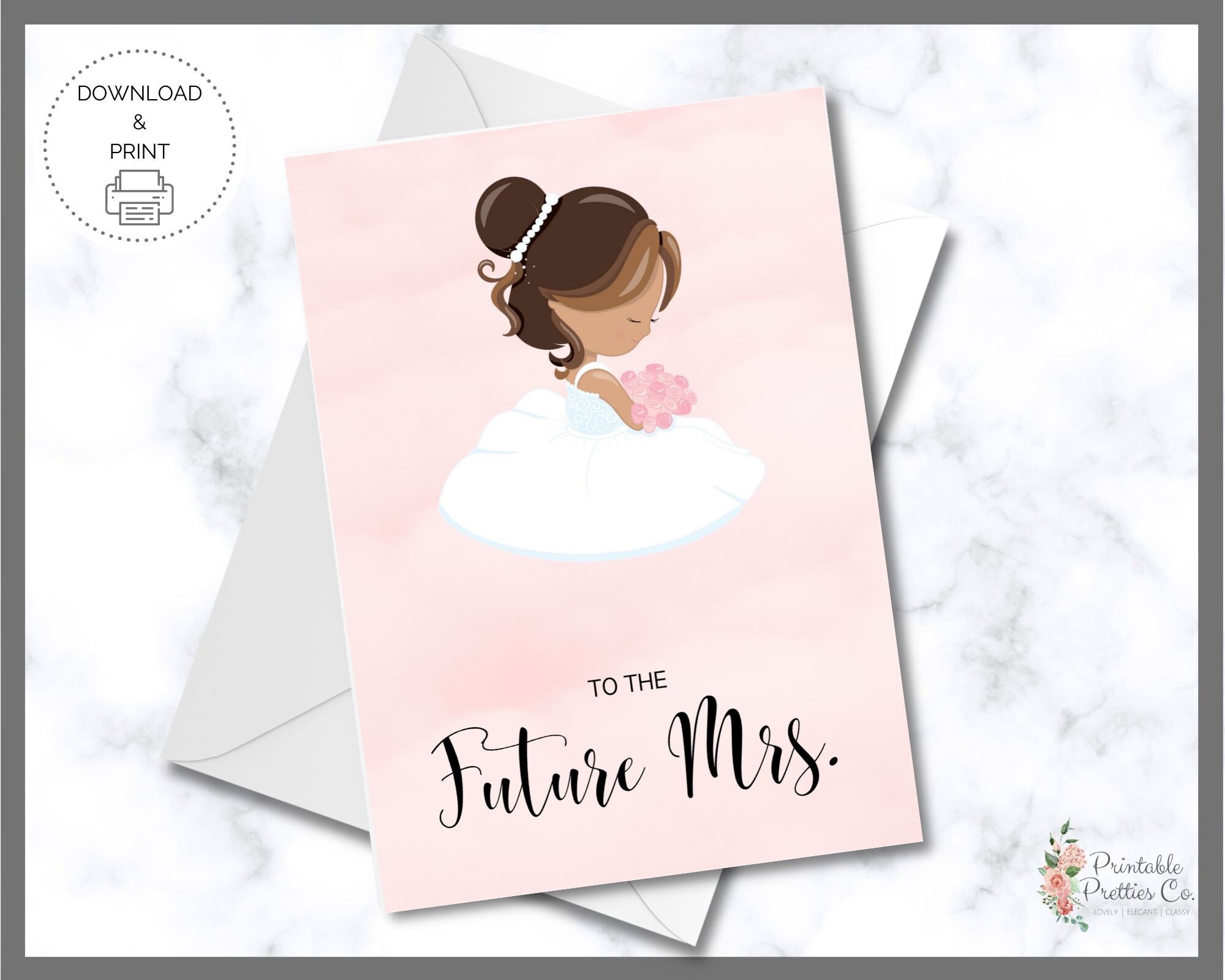 Printable Future Mrs Card Digital Download Wedding Shower Etsy Singapore