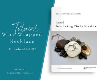Wire Weaving Interlocking Circles Necklace Tutorial (PDF Pattern)