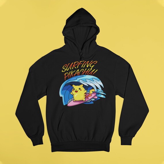 surfing pikachu hoodie