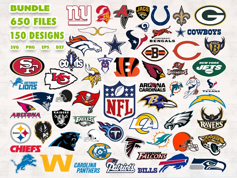 Download NFL svg bundle NFL Team svg NFL Logo svg nfl png nfl | Etsy