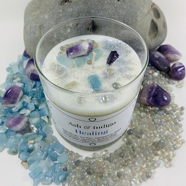 Healing Candles, Crystal Candles, Spiritual Candle, Healing Crystals, Healing Stones, Candle Magick, Intention Candle, Protection Candle