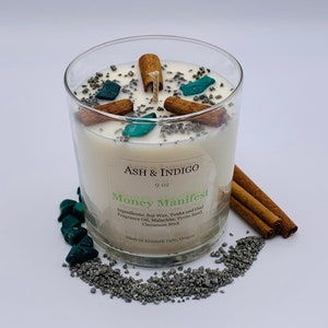 Money Spell Candles Manifestation Candle, Money Candle, Spell Candles, Abundance Candle, Witch Candles, Prosperity Candle, Intention Candle image 1