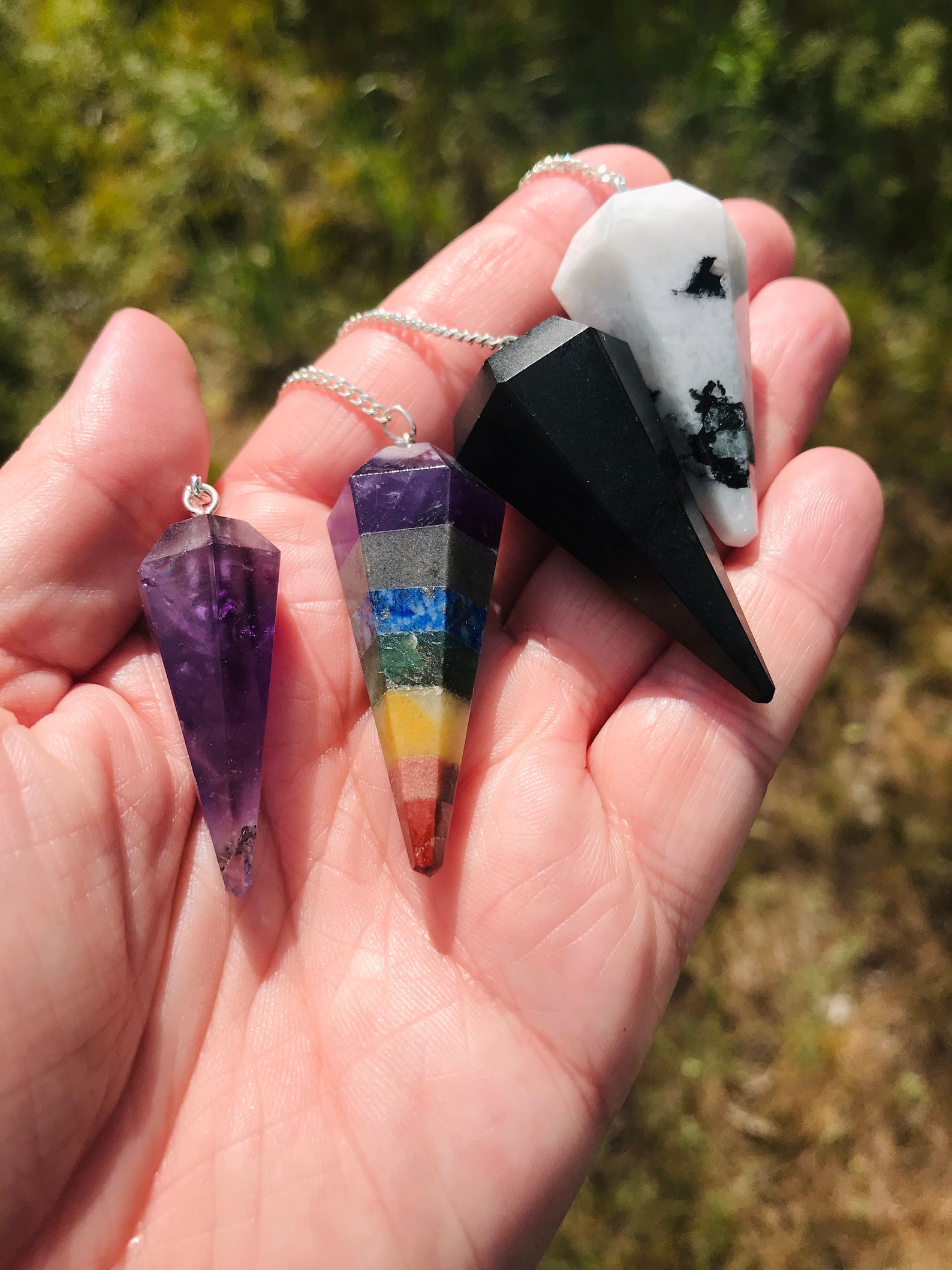 Crystal Pendulum Divination Pendulum Moonstone Pendulum Etsy