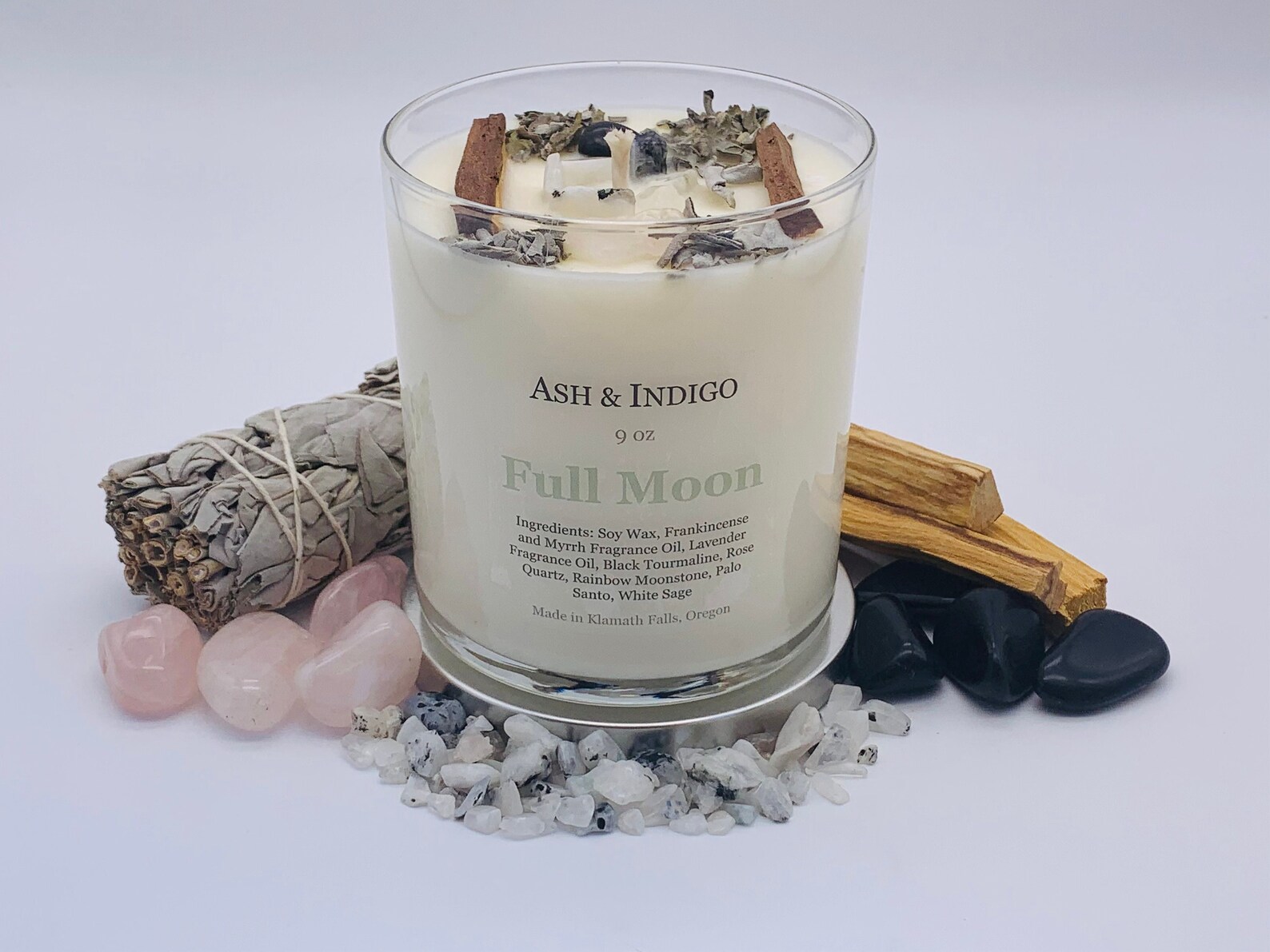 Full Moon Ritual Candles Crystal Candle Full Moon Candle Etsy