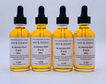 Sweet Almond Oil & Oat Oil Face Oil Serum, Face Moisturizer, Facial Oil, Face Serum, Skincare