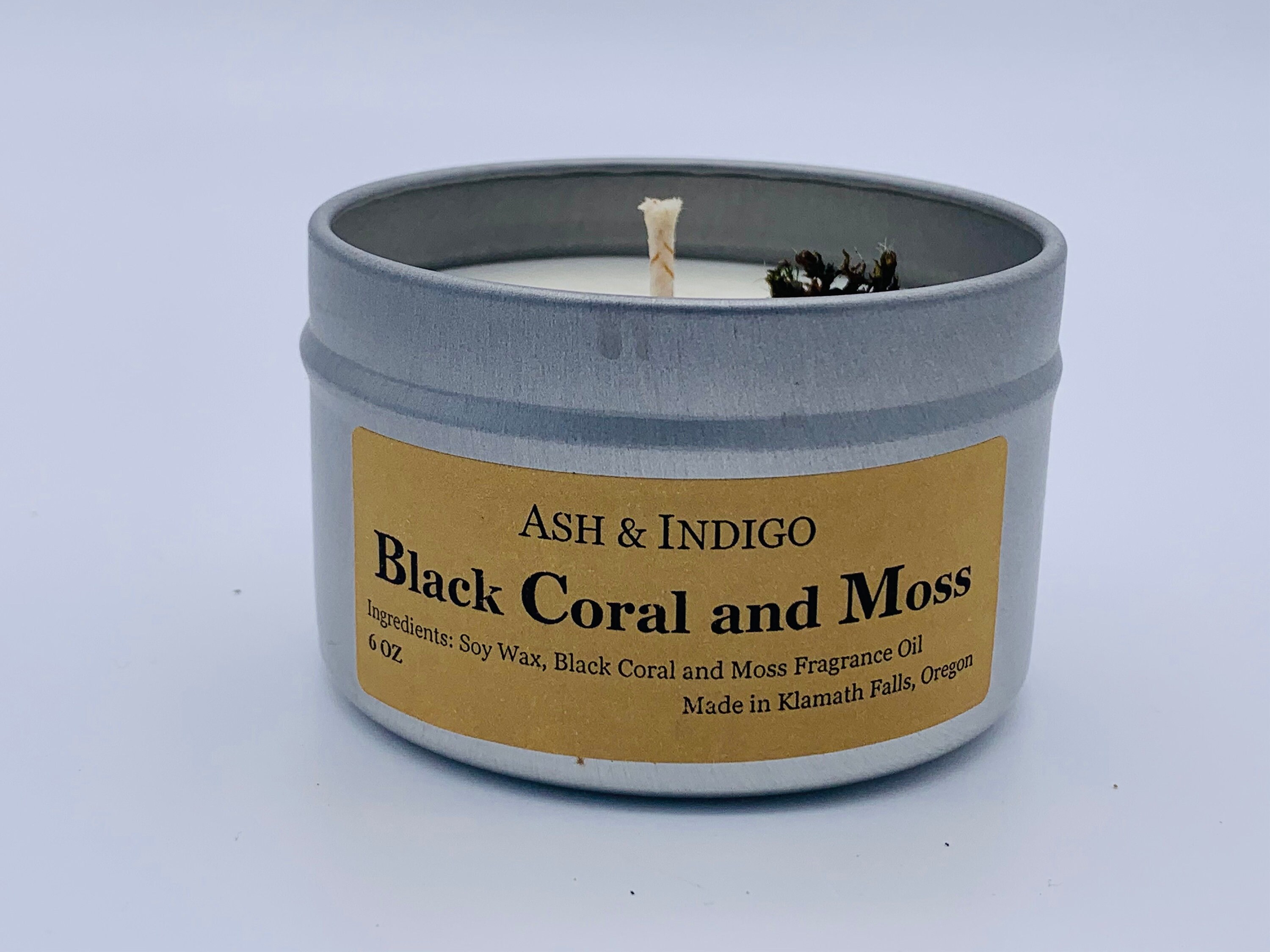 Black Coral and Moss Soy Wax Candle Beach Scented Candle Etsy