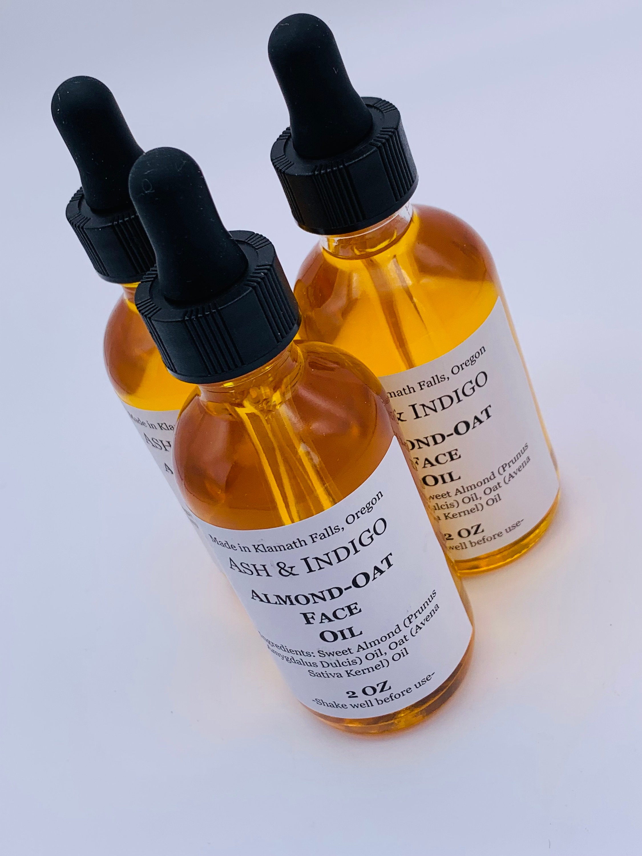 Sweet Almond Oil & Oat Oil Face Oil Serum Face Moisturizer Etsy