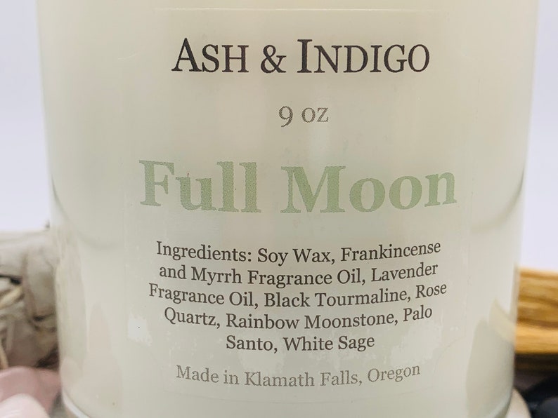 Full Moon Ritual Candles Crystal Candle Full Moon Candle Etsy