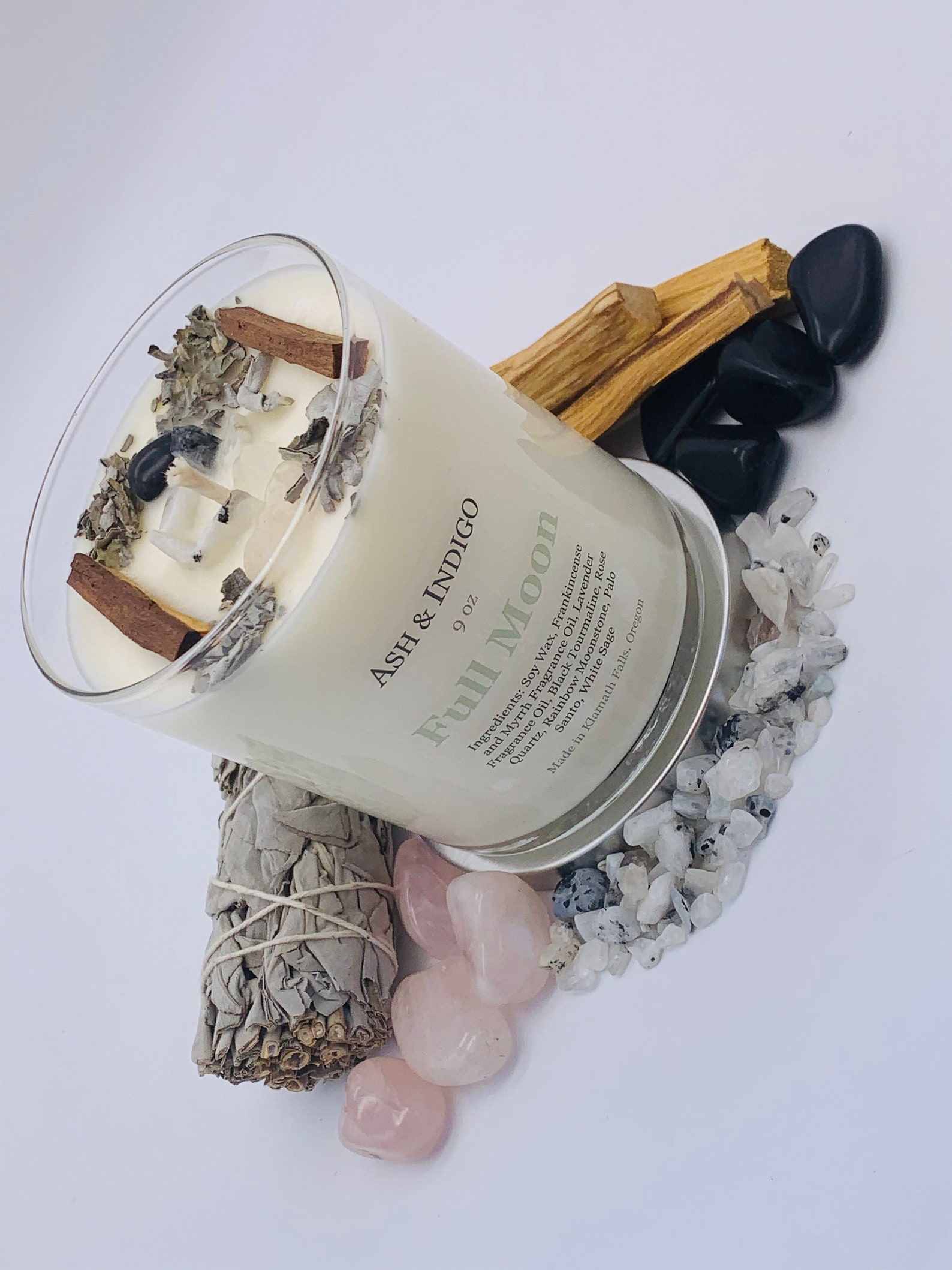 Full Moon Ritual Candles, Crystal Candle, Full Moon Candle, Spell ...