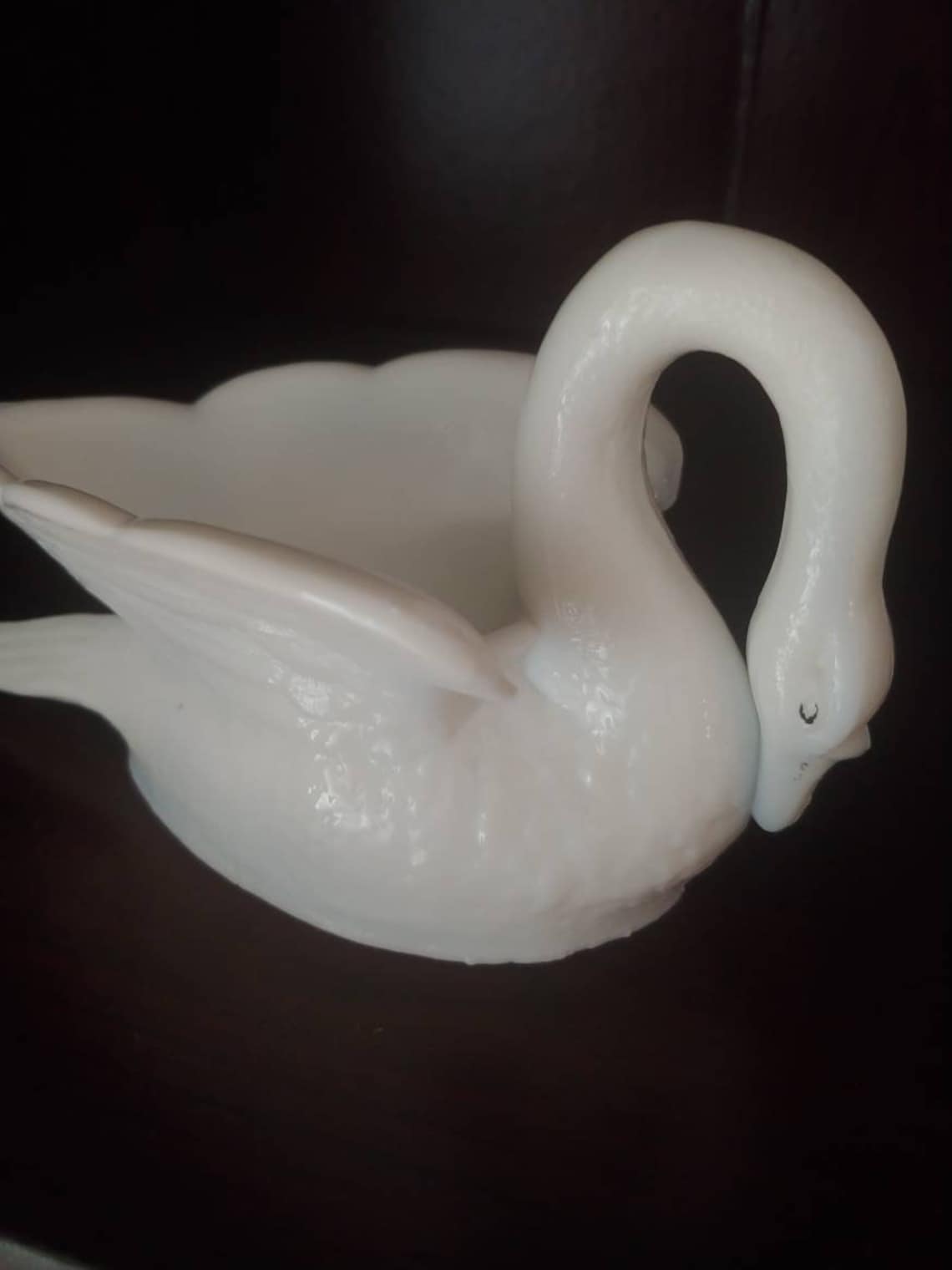 Milk Glass Swan planter toothpick holder multipurpose dish Etsy