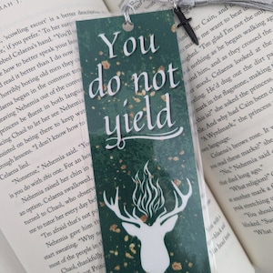 Do Not Yield Bookmark | Bookmark, TOG, Throne of Glass Inspired , TOG Inspired