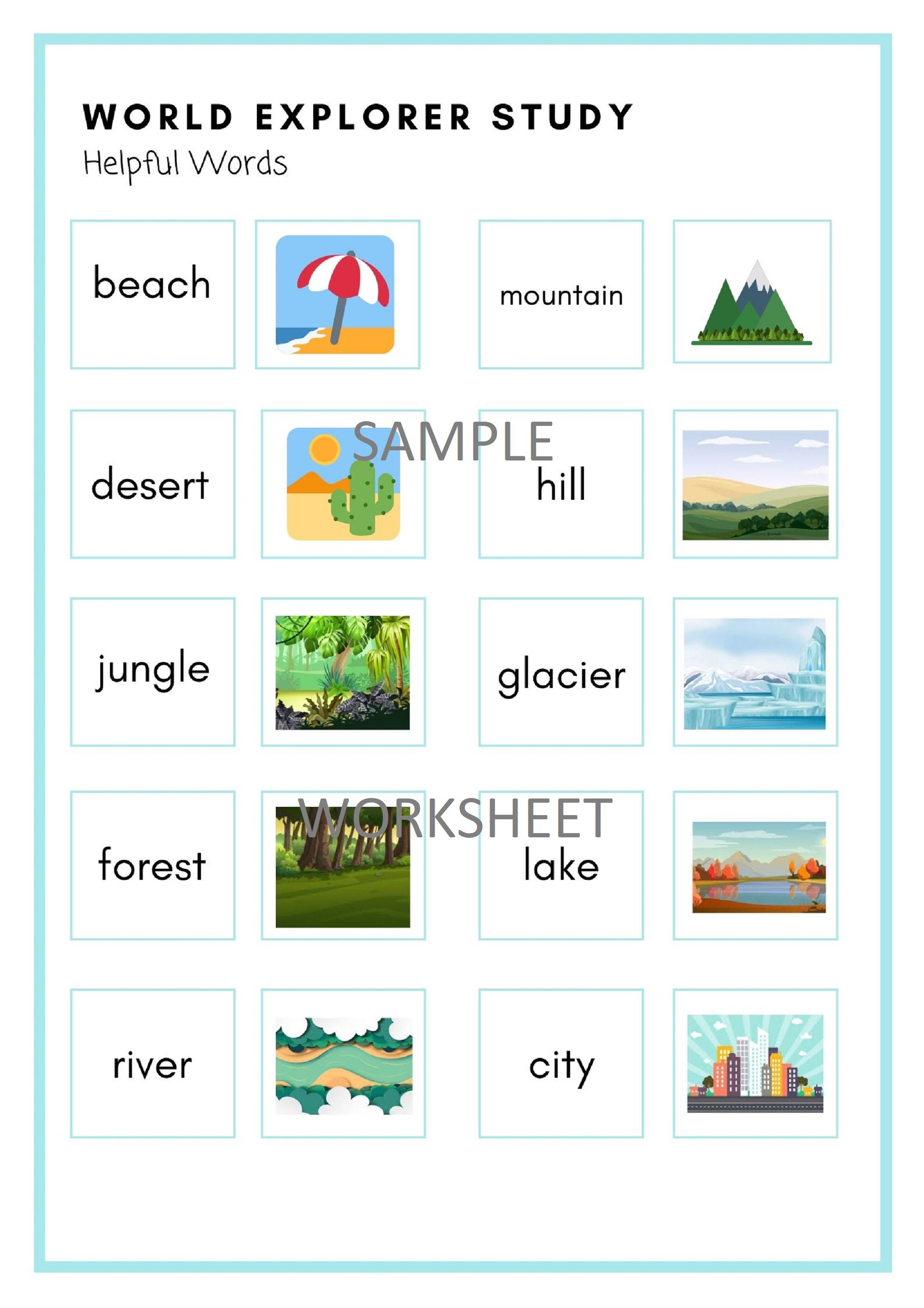 World Explorer Study - Easy, Budget Home School Unit, Primary Education ...