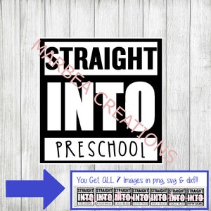 Straight Into School BUNDLE DEAL (Grades Pre-k - 5th)  (svg png dxf )- CRICUT - Silhouette - digital file - cut file Back to School