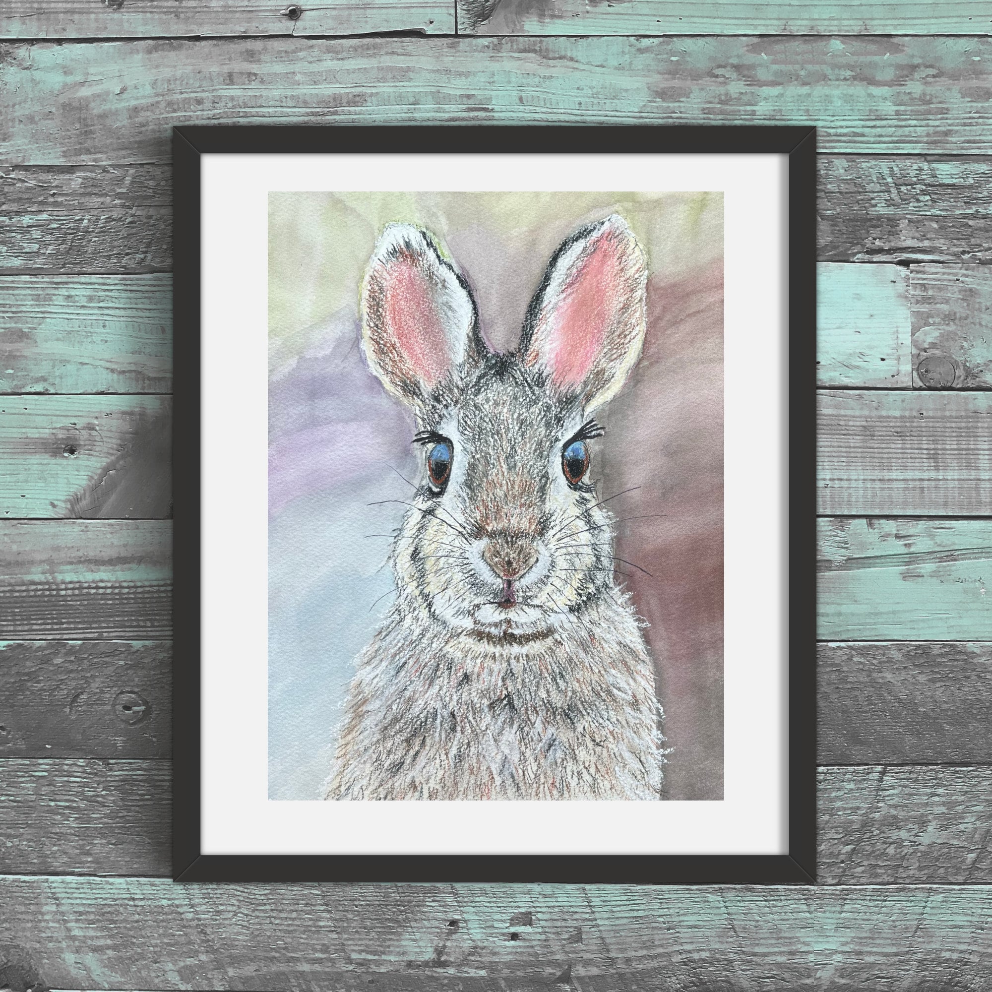 Whimsical Rabbit Art Print, Watercolor Hare Painting - Etsy