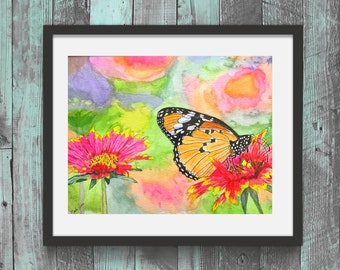 Print of Monarch Butterfly Watercolor Painting by Laura Rispoli Art ...