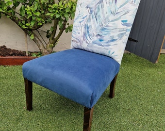 Beautiful upholstered velvet bedroom chair