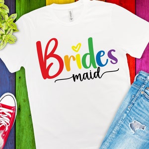 Dama de honor LGBTQ - svg - png - dfx - eps Files for Cutting Machines Cameo Cricut Brother Sublimation - Wedding Party - Two Brides