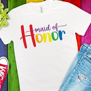 Dama de Honra LGBTQ - svg - png - dfx - eps Arquivos para Máquinas de Corte Cameo Cricut Brother Sublimação - Festa de Casamento - Duas Noivas