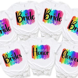 LGBTQ Madre della Sposa - Pennellata Acquerello Arcobaleno - PNG - Sublimazione - Download Digitale - Matrimonio - Due Spose - Festa di Nozze