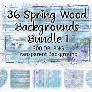 Lente rustieke houten achtergrondbundel 1 - PNG-elementen - Print sublimatie achtergrondbundel van 36 - Distressed Backsplash
