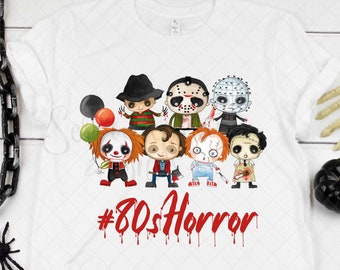 80s Horror Boys - PNG - Sublimation or Print - Digital Download - Halloween - Horror Movies - Horror Movie Clipart