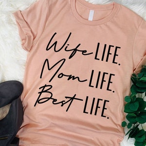 Vie de femme - vie de maman - meilleure vie - bloc de Script - svg - png - dxf - eps - fichier de coupe - cadeau de maman - Cricut - Silhouette - cadeau de femme