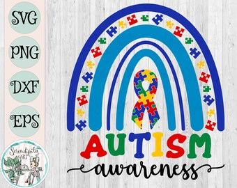 Download Autism Rainbow Svg Etsy