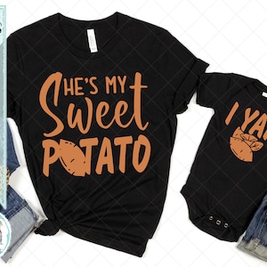 Él es mi batata - I Yam - Paquete - svg-png-dfx-eps - Archivos para máquinas de corte Cameo Cricut - Otoño - Acción de Gracias - Mami y yo