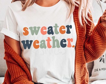 Retro Sweater Weather 2 - svg-png-dfx-eps - Files for Cutting Machines Cameo Cricut - Fall Design