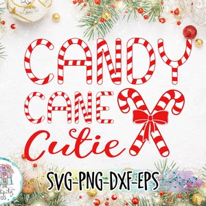 Candy Cane Cutie - svg - png - dfx - eps - Cutting Machine Files - Christmas - Holiday