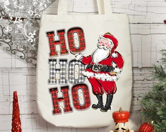Ho Ho Ho - Santa 1 - Print - Marquee Letters - PNG - Sublimation or Print - Digital Download - Grunge Christmas Design
