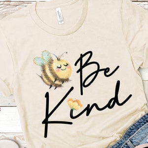 Be Kind PNG - Sublimation - Waterslide - Planner Sticker - Clipart - Honeycomb - Watercolor Bee
