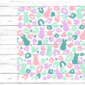 Easter Bunny Leopard Print Pattern - Seamless - svg - png - dfx - eps File for Cutting Machine - Design Element - Animal Print - Sublimation