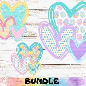 Easter Hearts PNG Bundle - Sublimation - Spring Hearts - Easter Clipart -  Waterslide - Planner Sticker - Card - Easter Egg Clipart