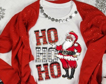 Ho Ho Ho - Santa 2 - Print - Marquee Letters - PNG - Sublimation or Print - Digital Download - Grunge Christmas Design
