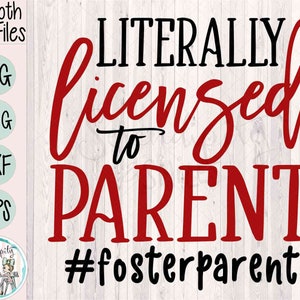 文字通り親にライセンス供与 #fosterparent - svg - png - dfx - eps カッティングマシン用ファイル - 里親 - 里親ケア