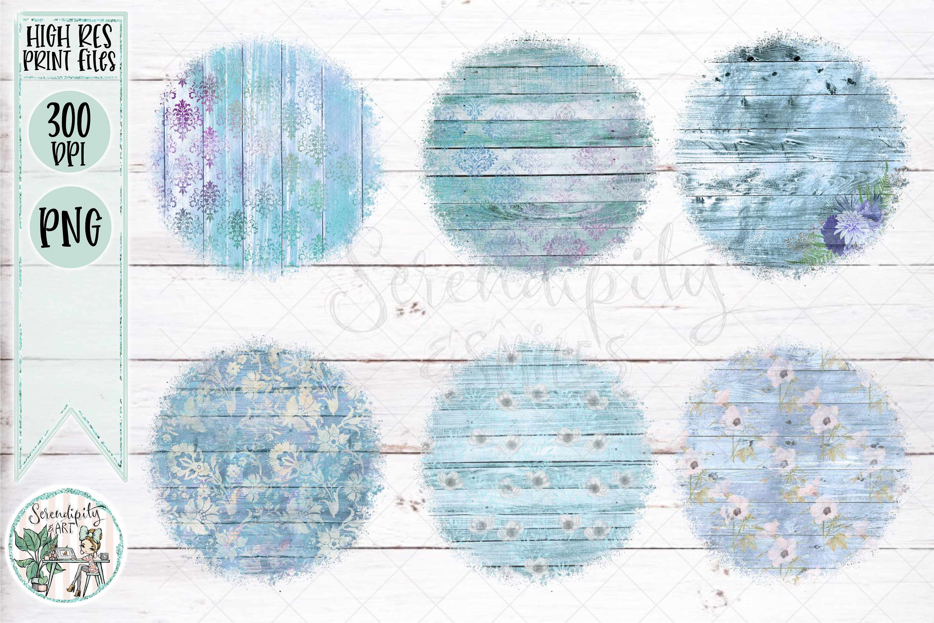 Spring Rustic Wood Background Bundle 1 - PNG Elements - Print ...