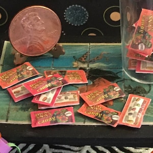 1:12 Dracula Version 2 Candy Pouch Halloween candy pack Dollhouse Miniature for shop store display